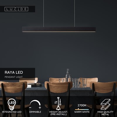 Lucide RAYA LED - Pendant light - LED Dim. - 1x36W 2700K - Black